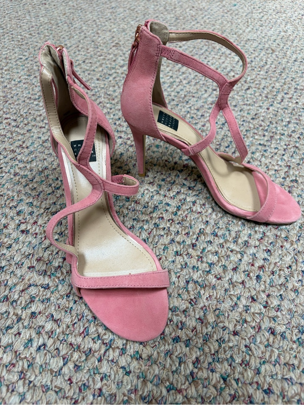 Women's Pink Strappy High Heel Shoes